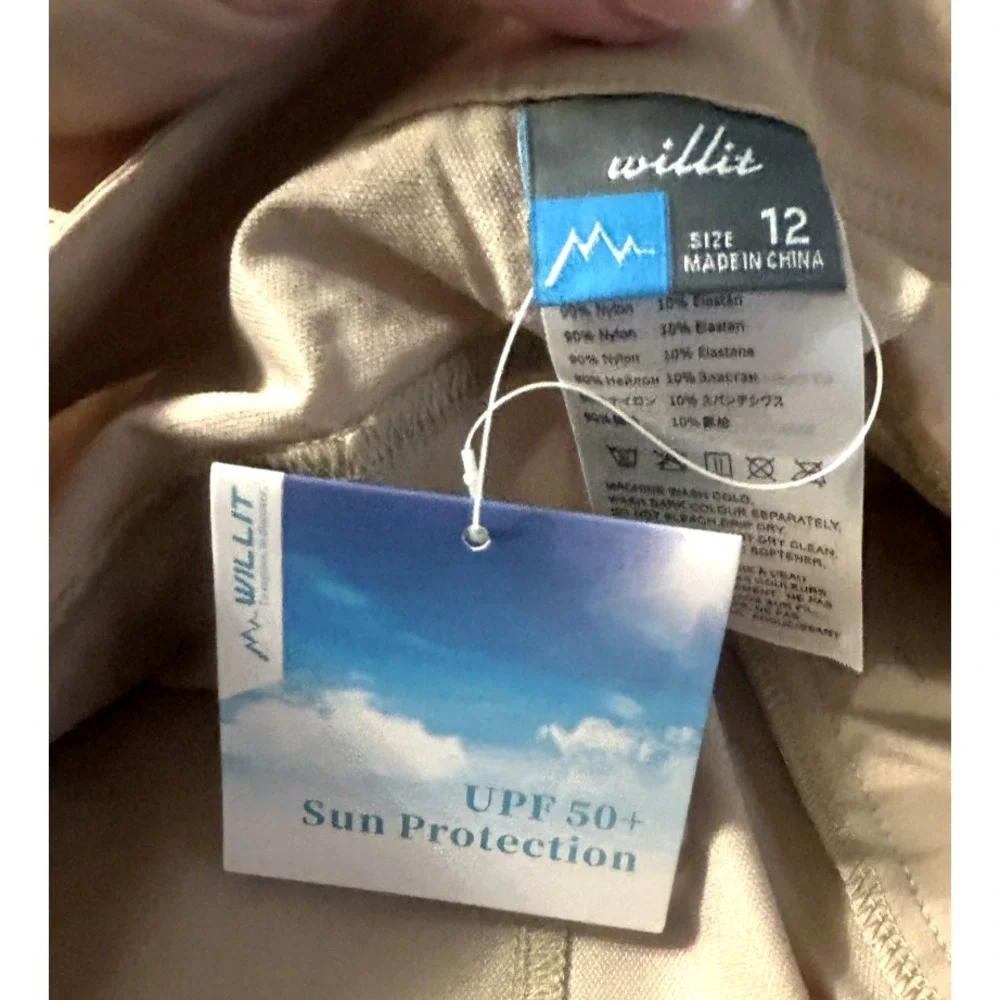 NWT Willit Women's Hiking/Cargo‎ Shorts Tan UV UPF 50+ Sun Protection Size 12